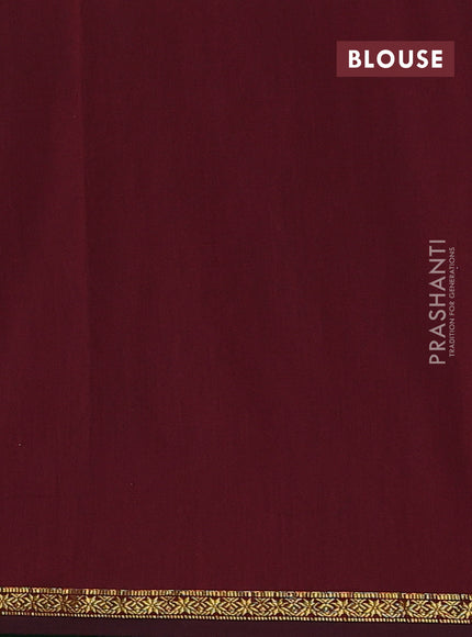 Green & Maroon Semi Maheshwari Cotton - Buttas