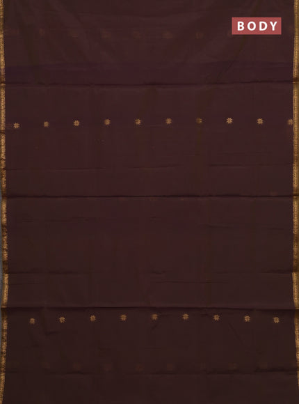 Wine & Lime Green Semi Maheshwari Cotton - Buttas