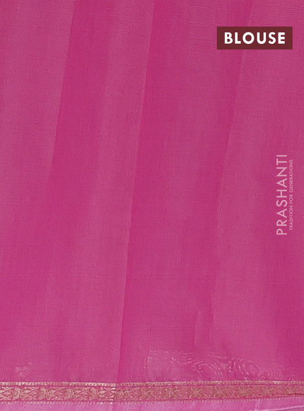 Green & Pink Semi Maheshwari Cotton - Buttas