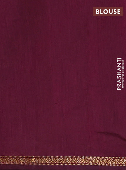 Chiku & Wine Semi Maheshwari Cotton - Buttas