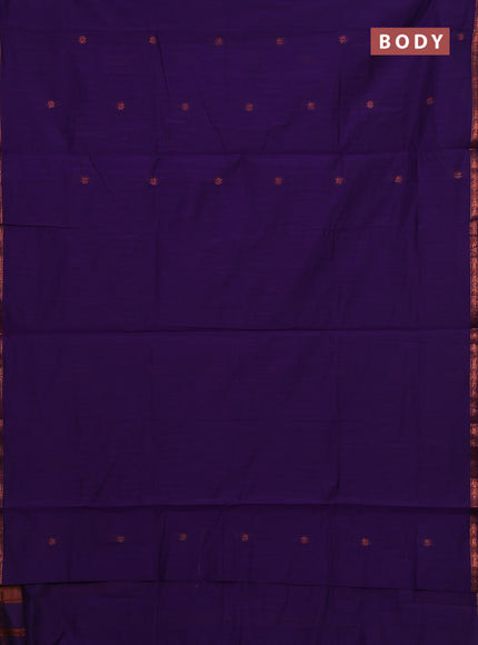 Violet & Maroon Semi Maheshwari Cotton - Buttas