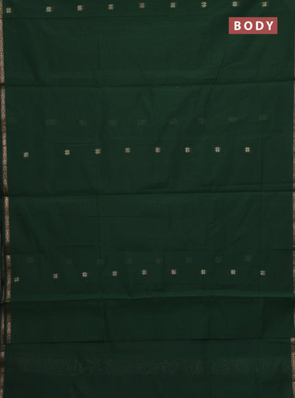 Green & Grey Semi Maheshwari Cotton - Buttas