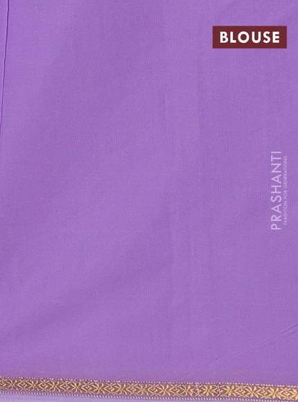 Navy Blue & Lavender Semi Maheshwari Cotton - Buttas