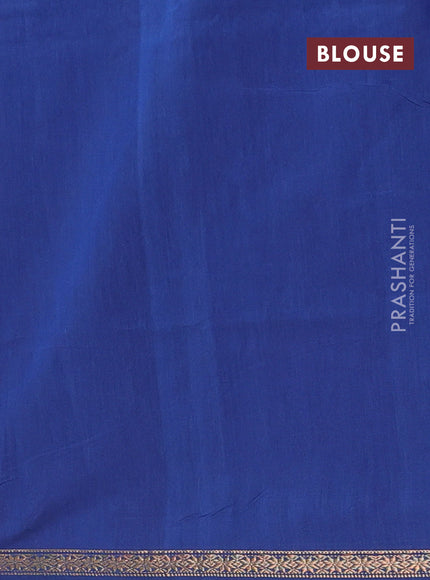 Kumkum Red & Blue Semi Maheshwari Cotton - Buttas