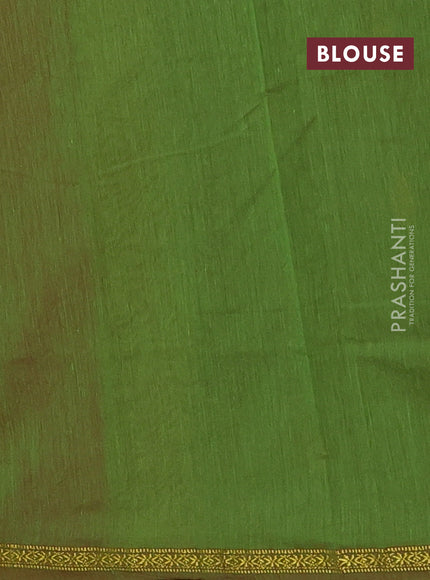 Pink & Green Semi Maheshwari Cotton - Buttas