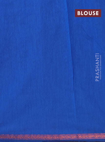 Pink & Blue Semi Maheshwari Cotton - Buttas