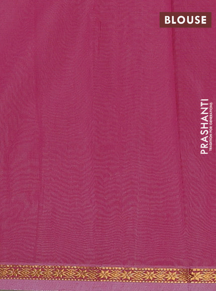 Pale Yellow & Pink Semi Maheshwari Cotton - Buttas