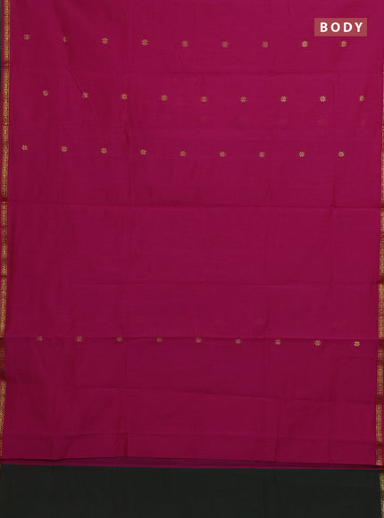 Pink & Green Semi Maheshwari Cotton - Buttas