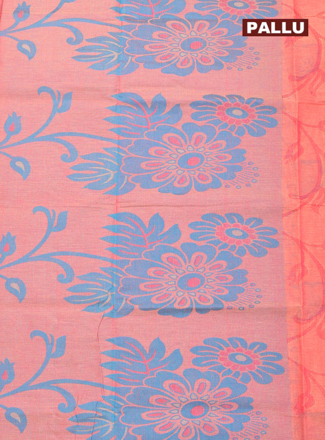 Coimbatore Cotton Pink Butta Saree with Thread Woven Border