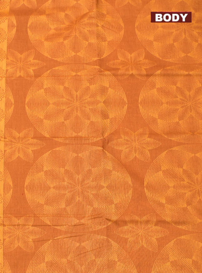 Coimbatore Cotton Brown and Sandal Shade Allself Saree with Thread Woven Border