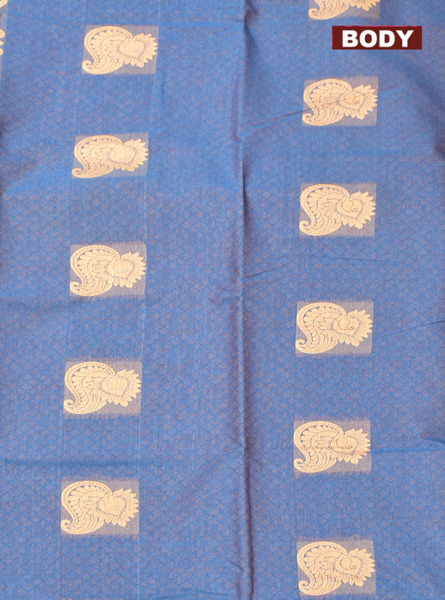 Coimbatore Cotton Blue Butta Saree with Thread Woven Border