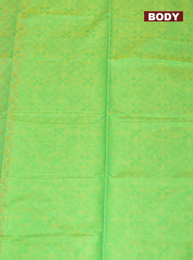 Coimbatore Cotton Green Emboss Saree with Thread Woven Border