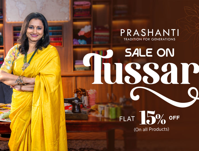 <h2>Tussar Sale - Flat 15 %OFF</h2>