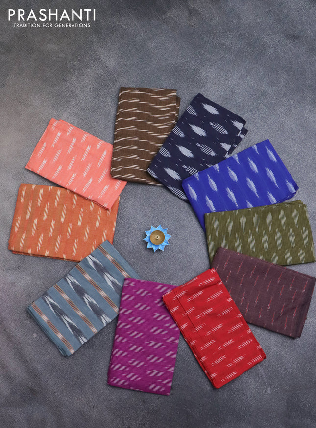 Ikat cotton blouse bits multi colour pack of 10 pcs
