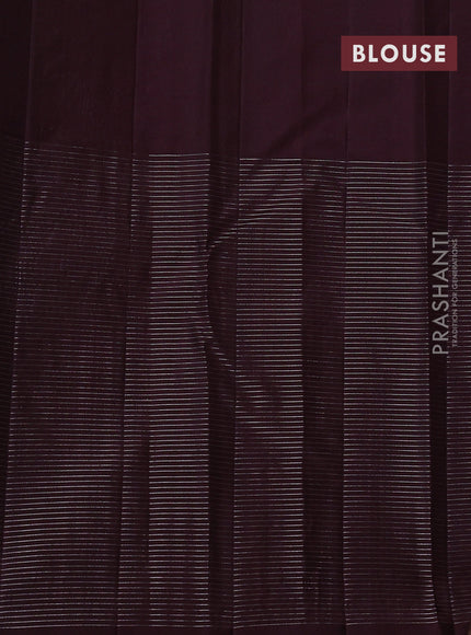 Pure soft silk saree pastel lavender and wine shade with allover zari weaves and long zari woven border