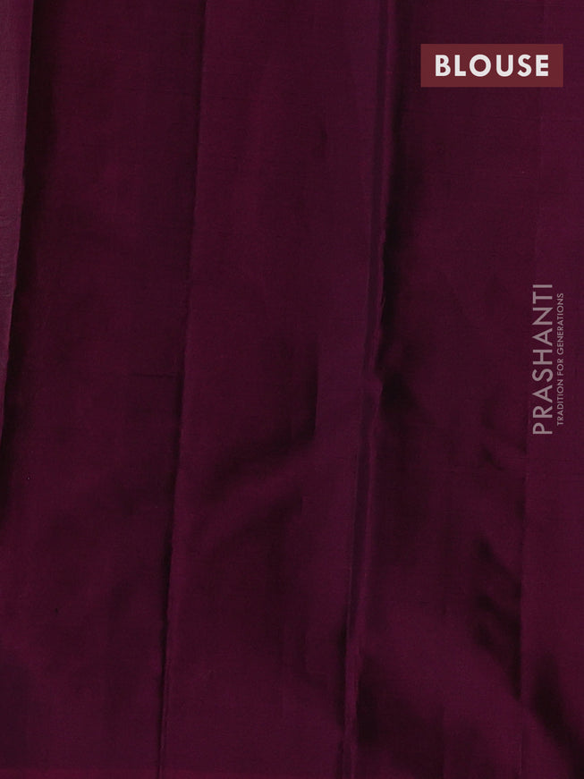 Pure soft silk saree pista green and dark magenta pink with allover self emboss in borderless style