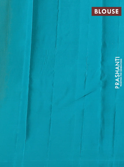 Pure soft silk saree mustard yellow and teal blue with allover self emboss in borderless style