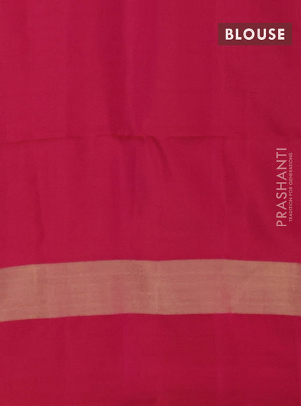 Pure soft silk saree lime green and pink with silver and zari woven paisley buttas and zari woven border