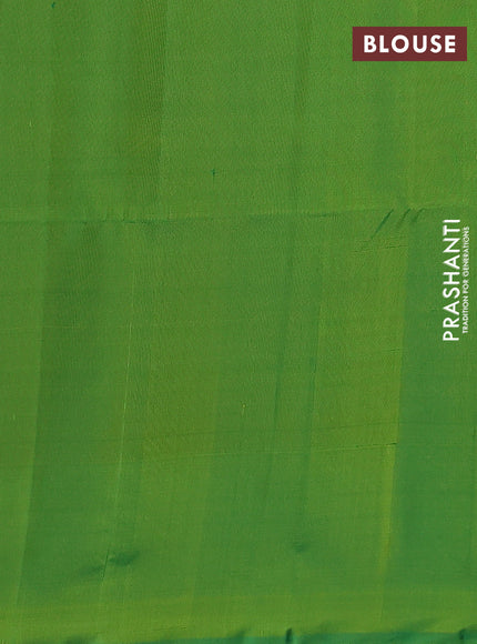 Pure soft silk saree lime yellow and green with zari woven buttas and simple border