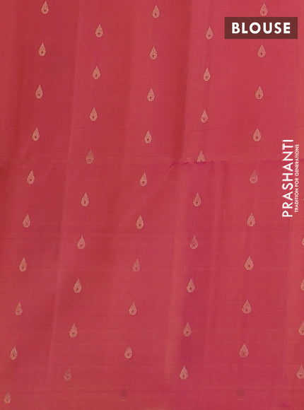 Pure soft silk saree yellow and dual shade of pink with zari weaves & buttas and zari woven butta border