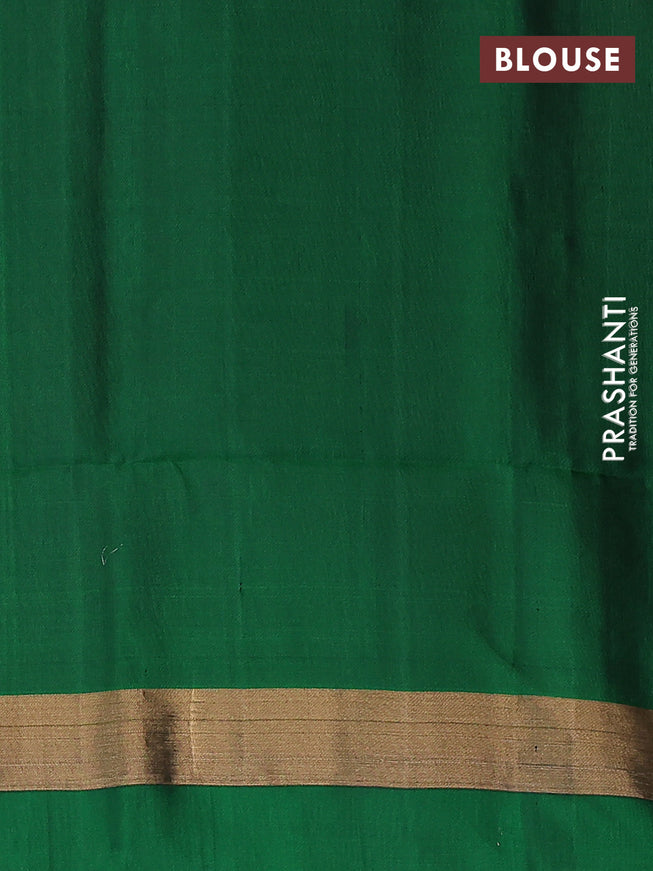 Pure soft silk saree dual shade of pink and green with allover zari woven buttas and zari woven border