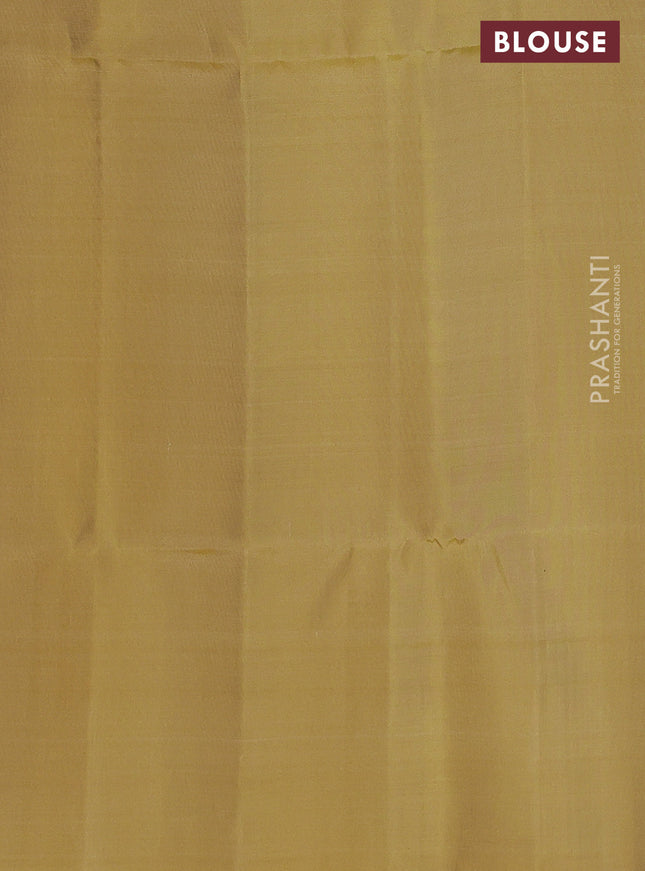 Pure soft silk saree pink and dual shade of mustard yellow with allover checked pattern & zari woven buttas and simple border