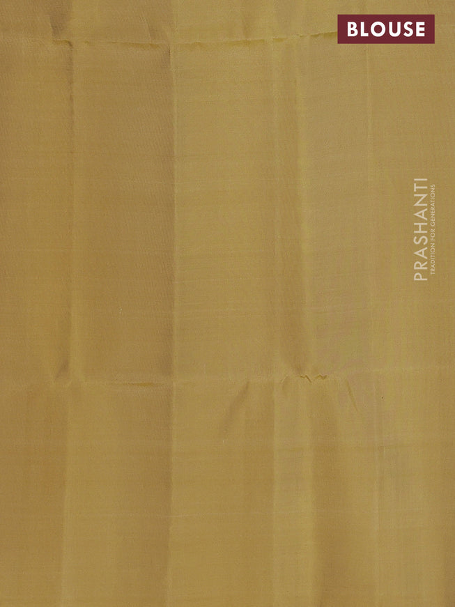 Pure soft silk saree pink and dual shade of mustard yellow with allover checked pattern & zari woven buttas and simple border