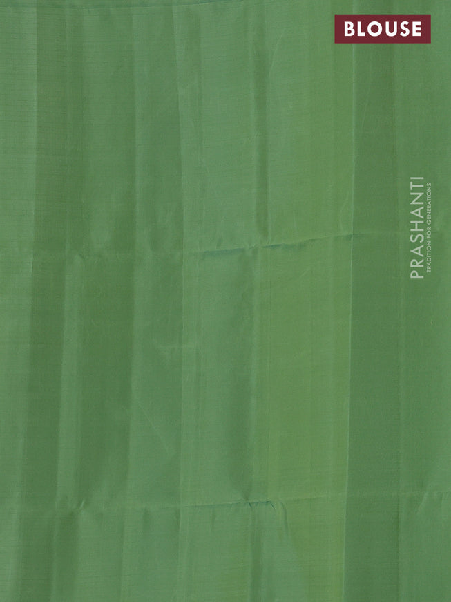 Pure soft silk saree blue and pastel green with allover checked pattern & zari woven buttas and simple border