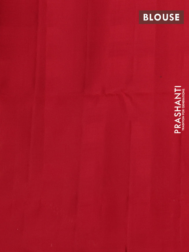 Pure soft silk saree red and mustard yellow with allover checked pattern & zari woven buttas and simple border