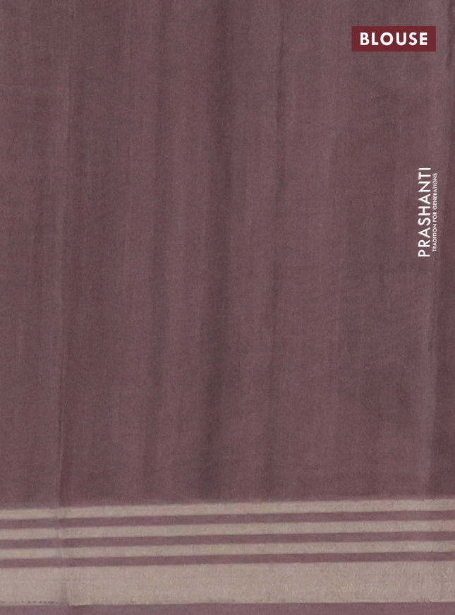 Semi tussar saree multicolour and grey with allover geometric prints and zari woven border