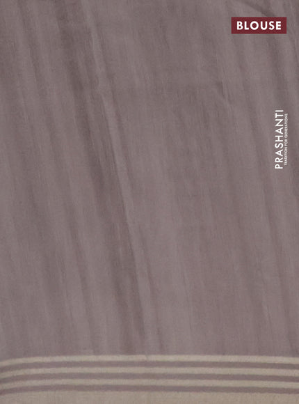 Semi tussar saree multicolour and grey with allover geometric prints and zari woven border