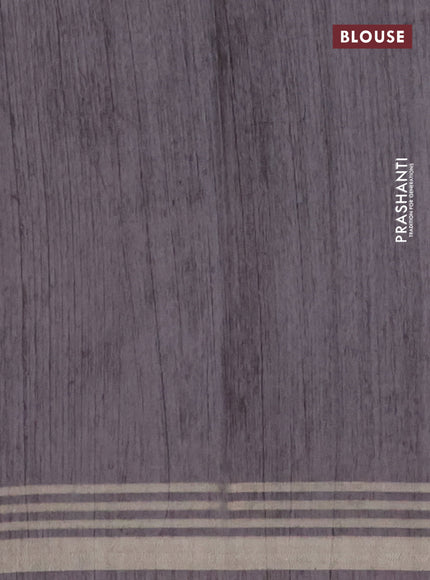 Semi tussar saree multicolour with allover prints and zari woven border