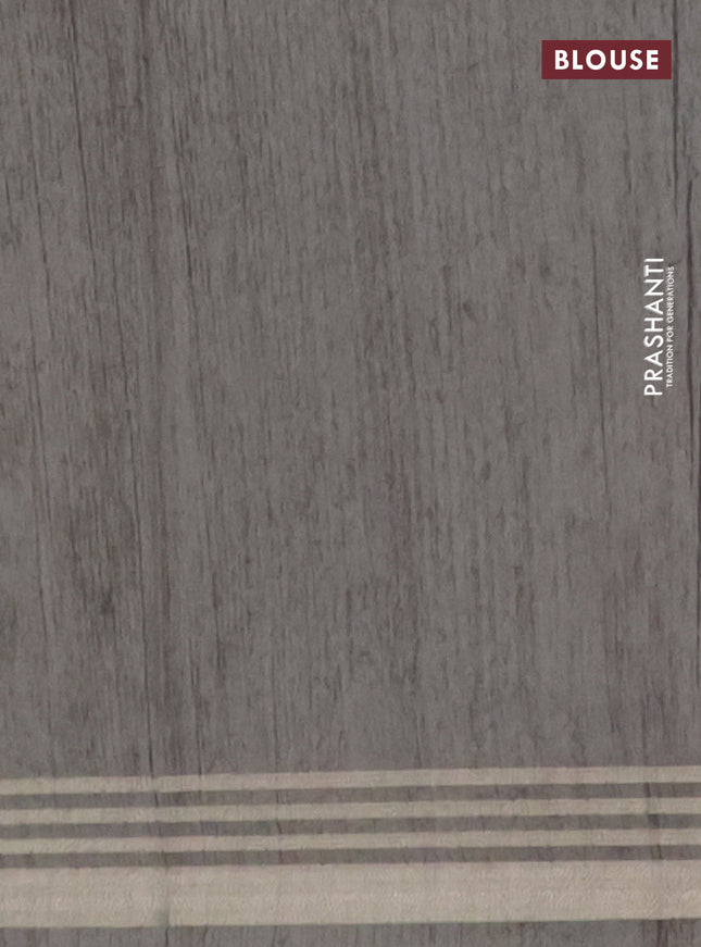 Semi tussar saree multicolour with allover prints and zari woven border