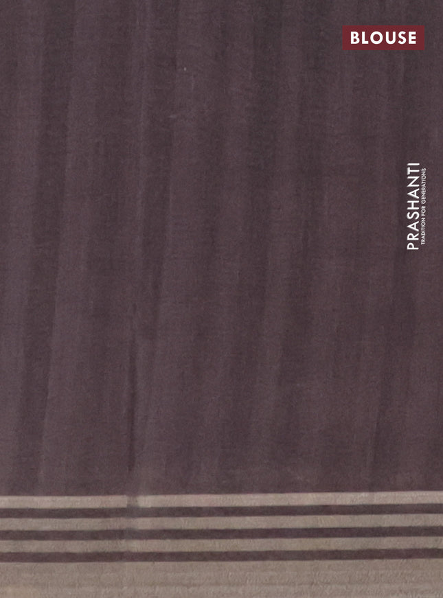 Semi tussar saree multicolour with allover prints and zari woven border