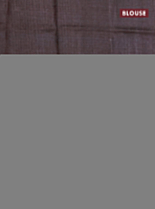 Pure tussar silk saree pastel grey with allover digital prints and zari woven border