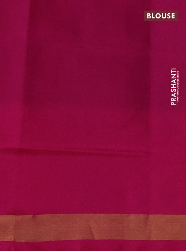 Rajkot patola silk saree dual shade of bluish green and pink with allover ikat weaves and ikat woven zari border