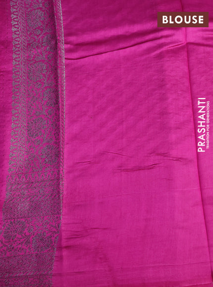 Chiniya silk saree light pink and pink with allover thread & zari woven buttas and banarasi style border