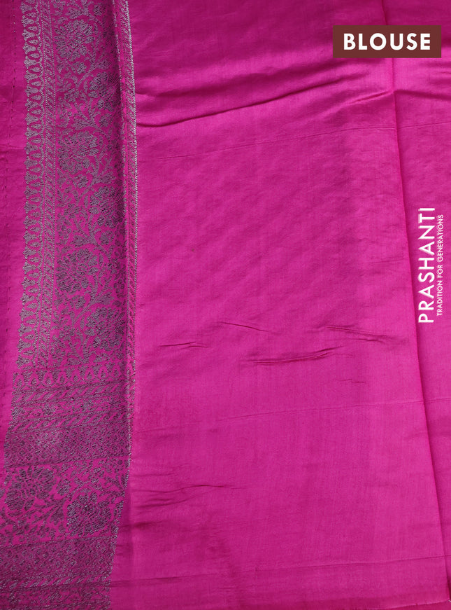Chiniya silk saree light pink and pink with allover thread & zari woven buttas and banarasi style border