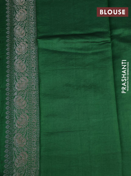Chiniya silk saree pastel green and green with allover thread & zari woven buttas and woven border