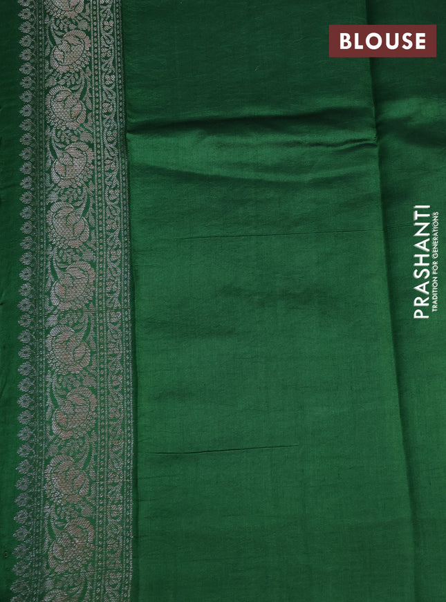 Chiniya silk saree pastel green and green with allover thread & zari woven buttas and woven border