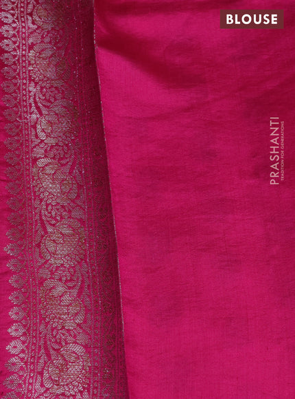 Chiniya silk saree light pink and pink with allover thread & zari woven buttas and woven border