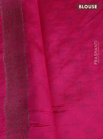 Chiniya silk saree light pink and pink with allover thread & zari woven buttas and banarasi style border