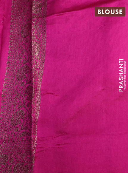 Chiniya silk saree light pink and pink with allover thread & zari woven buttas and banarasi style border