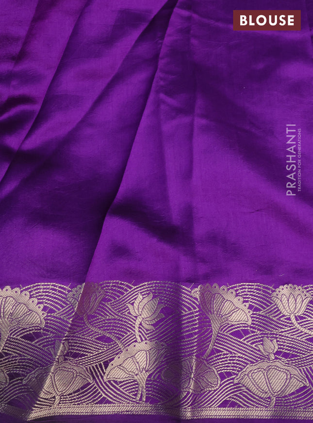 Chiniya silk saree pink and violet with zari woven buttas and zari woven border