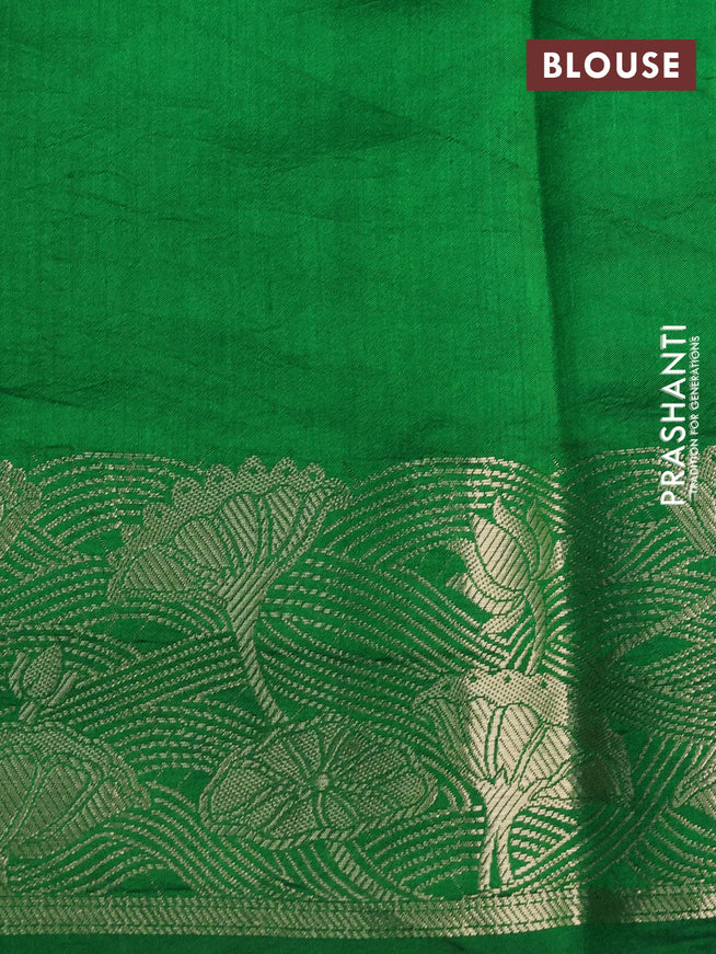 Chiniya silk saree cs blue and green with zari woven buttas and zari woven border