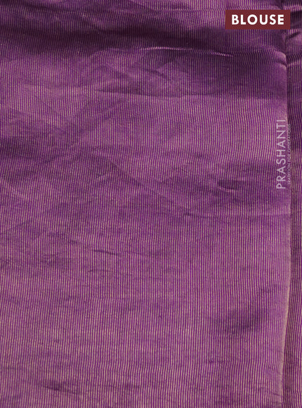 Chiniya silk saree pink and violet with pichwai zari woven buttas in borderless style