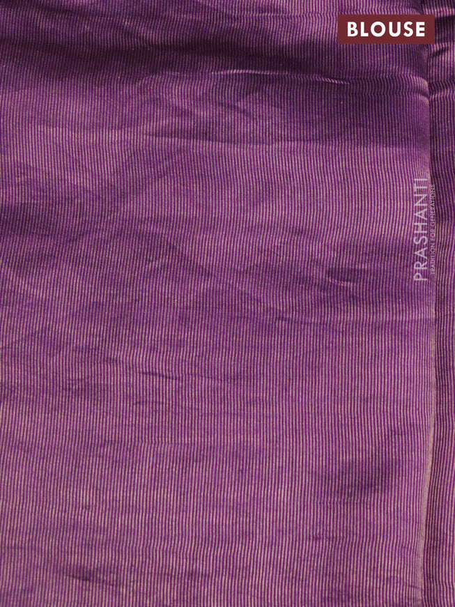 Chiniya silk saree pink and violet with pichwai zari woven buttas in borderless style