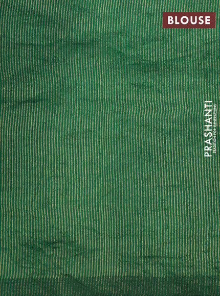 Chiniya silk saree peacock blue and green with pichwai zari woven buttas in borderless style