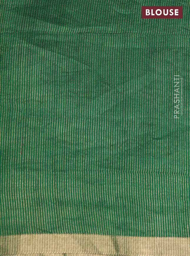 Chiniya silk saree wine shade and green with horse zari woven buttas in borderless style