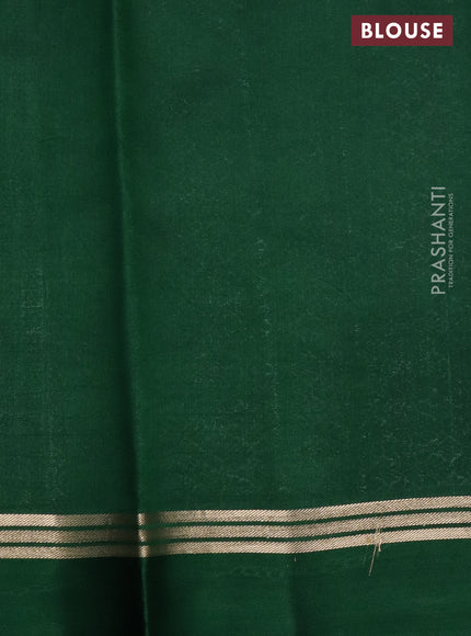 Banarasi poona silk saree purple and green with zari woven buttas and zari woven simple border